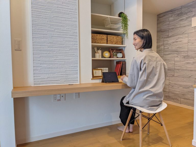 カウンター、壁面収納