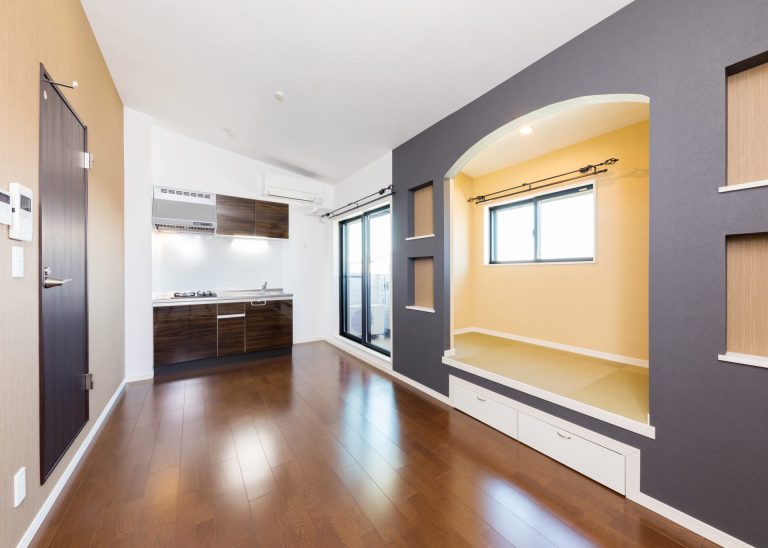 ステップフロア、タタミコーナー、引出収納