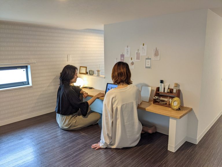 3層スキップフロア、カウンター、ロフト